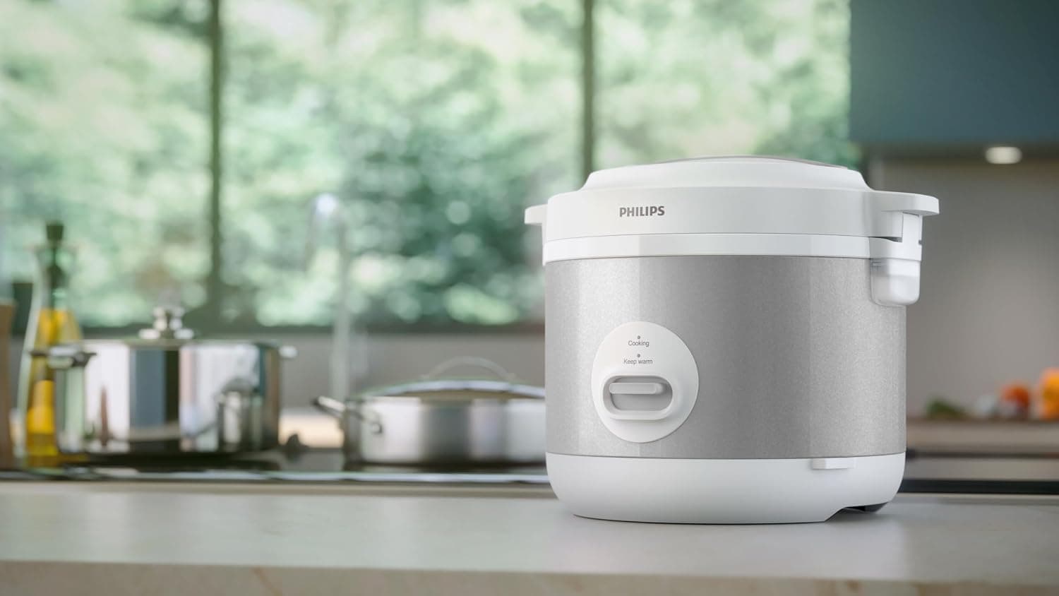 پلوپز PHILIPS ظرفیت 1.8L 10 Cups سیستم گرمایش 3D همراه با لیوان اندازهگیری پلوپز PHILIPS ظرفیت 1.8L 10 Cups سیستم گرمایش 3D همراه با لیوان اندازهگیری