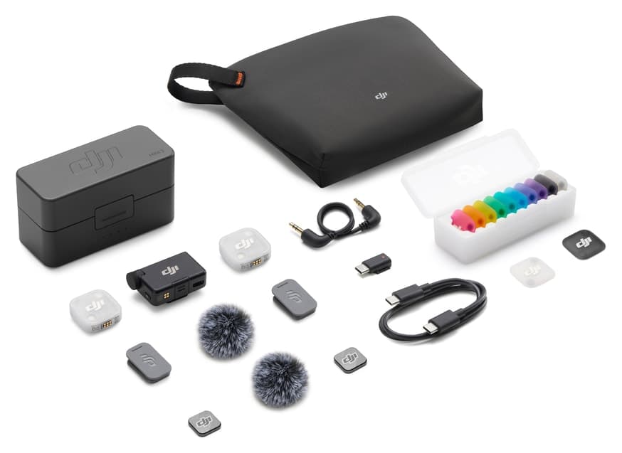 میکروفون بیسیم DJI Mic Mini 2 با 2 فرستنده، 1 گیرنده و کیس شارژ میکروفون بیسیم DJI Mic Mini 2 با 2 فرستنده، 1 گیرنده و کیس شارژ