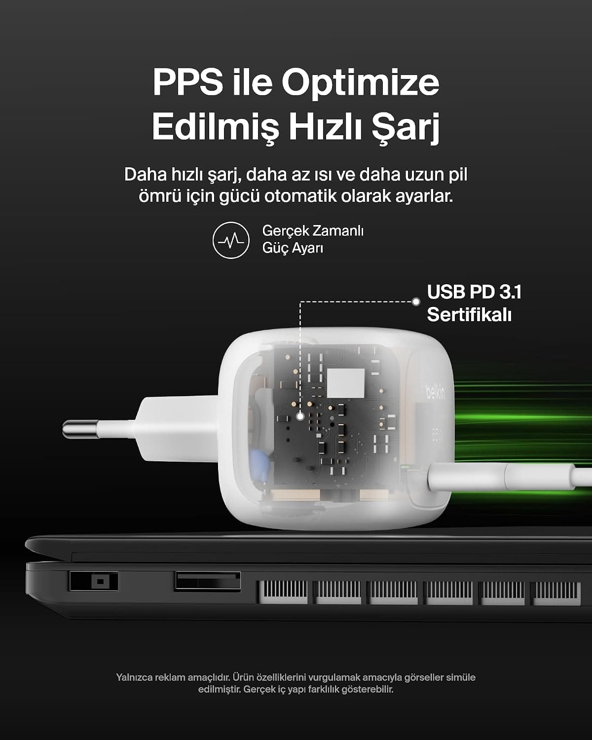 شارژر دیواری Belkin USB-C 65W شارژ سریع سفید شارژر دیواری Belkin USB-C 65W شارژ سریع سفید