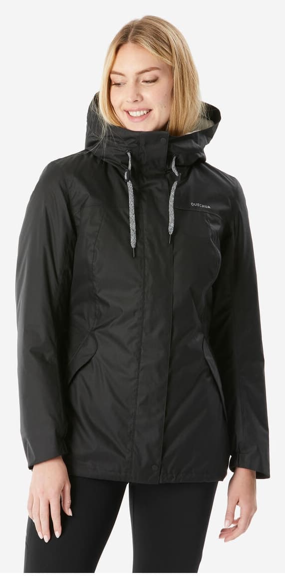 کاپشن زمستانی زنانه ضدآب Decathlon Quechua مشکی مناسب دمای -10 °C مدل NH500 کاپشن زمستانی زنانه ضدآب Decathlon Quechua مشکی مناسب دمای -10 °C مدل NH500