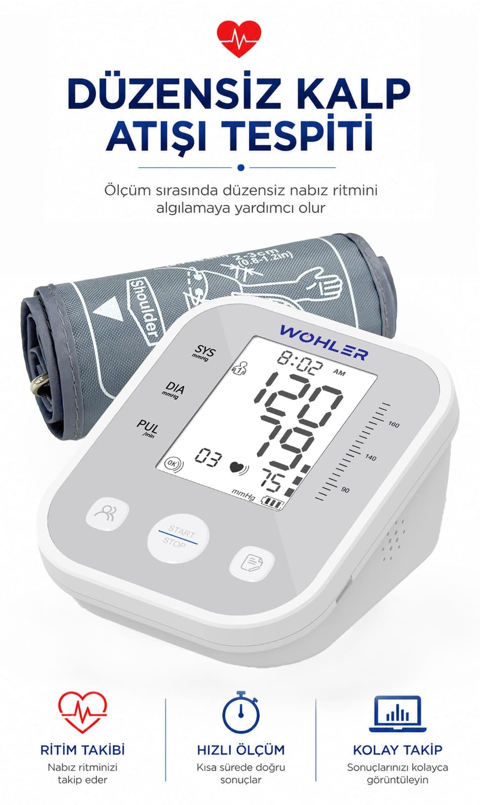 دستگاه فشارسنج دیجیتال بازویی Wohler مدل TYPC-E حافظه 99 تایی با کیف دستگاه فشارسنج دیجیتال بازویی Wohler مدل TYPC-E حافظه 99 تایی با کیف