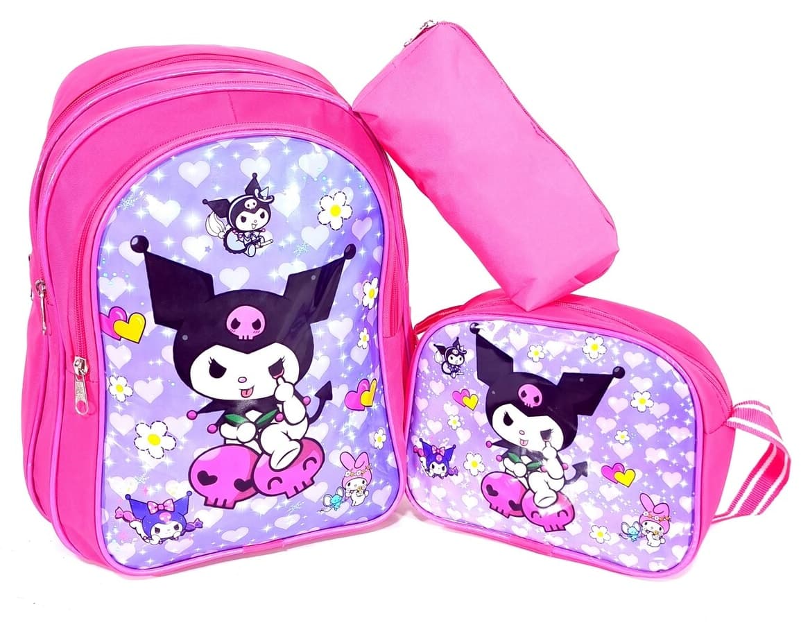 کیف غذاخوری دخترانه کودک LUCKY BAG با طرح Kuromi برای مدرسه کیف غذاخوری دخترانه کودک LUCKY BAG با طرح Kuromi برای مدرسه