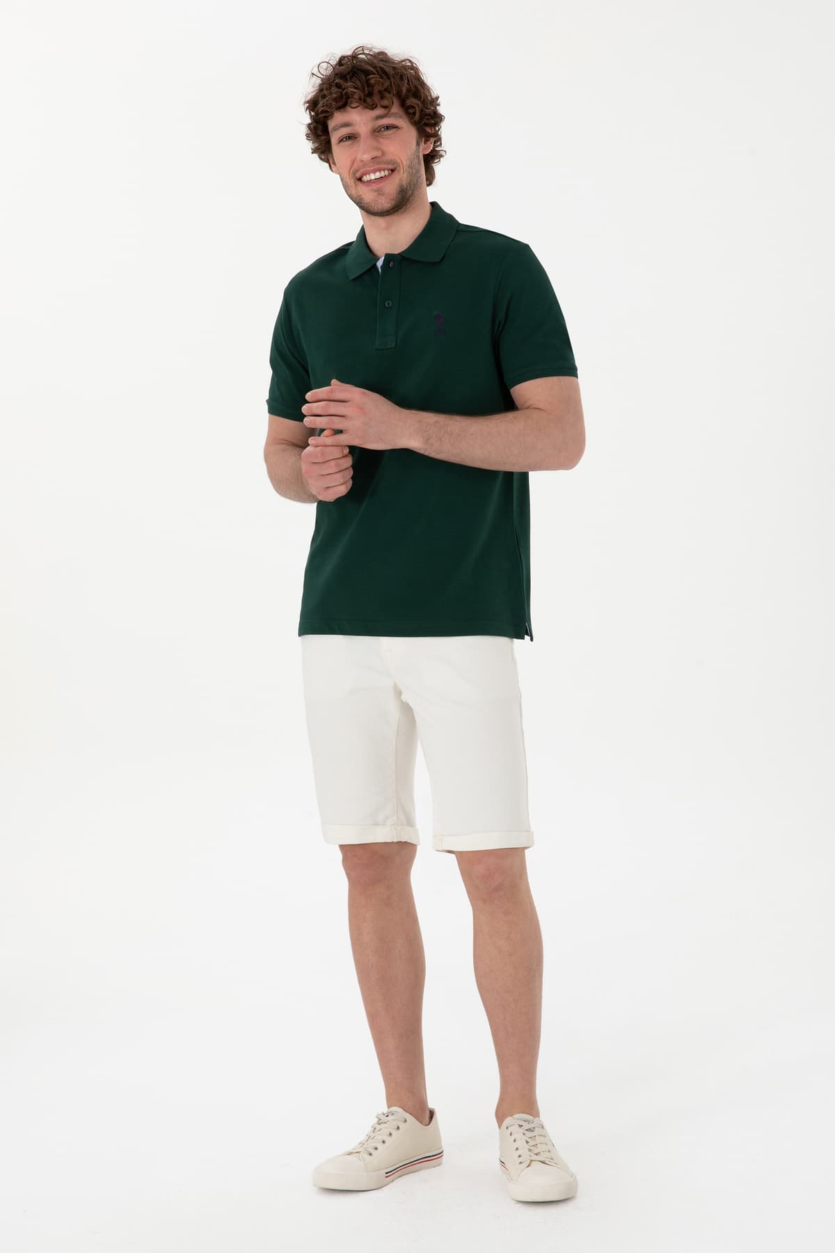 تیشرت مردانه U.S. Polo Assn. فیت معمولی یقه پولو سبز تیره مدل 50298031-VR079 تیشرت مردانه U.S. Polo Assn. فیت معمولی یقه پولو سبز تیره مدل 50298031-VR079