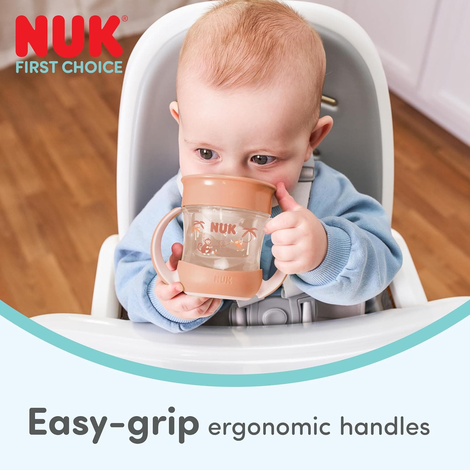 لیوان آبخوری کودک NUK Mini Magic Cup ضد ریزش 160ml شبتاب خرسی لیوان آبخوری کودک NUK Mini Magic Cup ضد ریزش 160ml شبتاب خرسی
