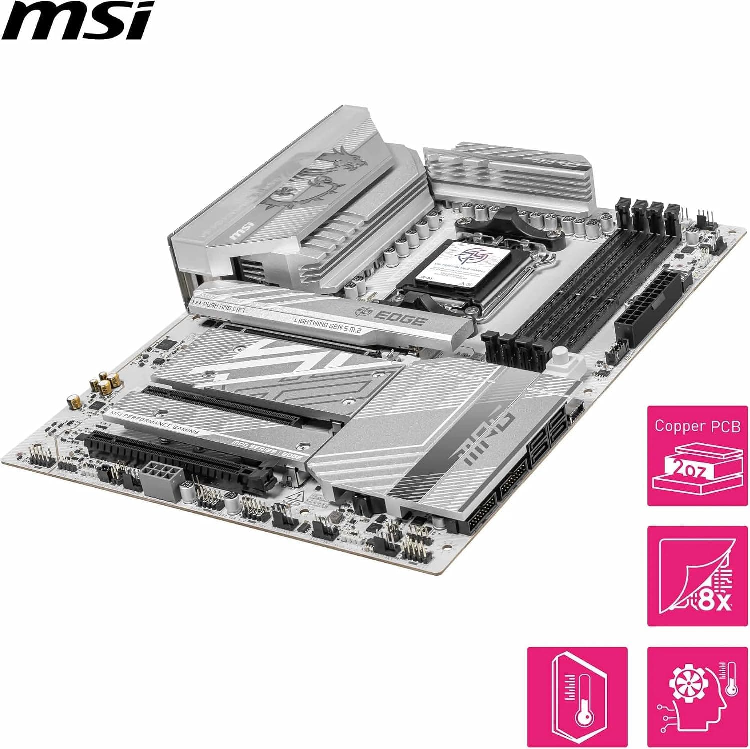 مادربرد MSI MPG B850 EDGE TI WIFI AM5 DDR5 8400MHZ(OC) ATX مادربرد MSI MPG B850 EDGE TI WIFI AM5 DDR5 8400MHZ(OC) ATX