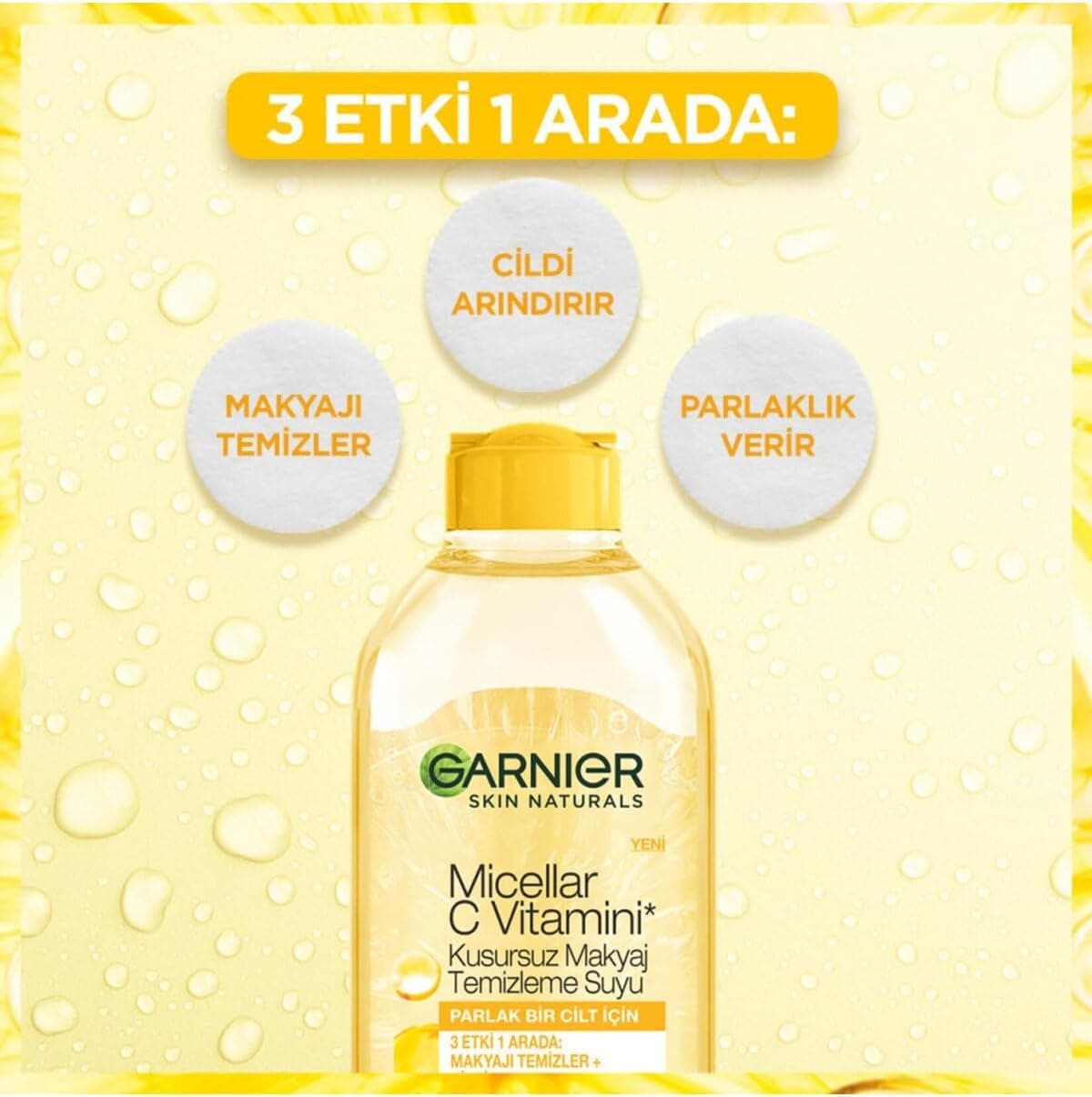 آب پاککننده آرایش میسلار Garnier حاوی ویتامین C، 400ml آب پاککننده آرایش میسلار Garnier حاوی ویتامین C، 400ml