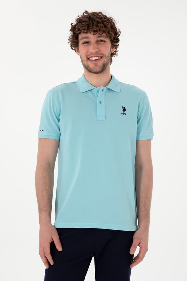 تیشرت مردانه U.S. Polo Assn. اسلیم فیت یقه پولو آبی روشن مدل 50298041-VR007 تیشرت مردانه U.S. Polo Assn. اسلیم فیت یقه پولو آبی روشن مدل 50298041-VR007