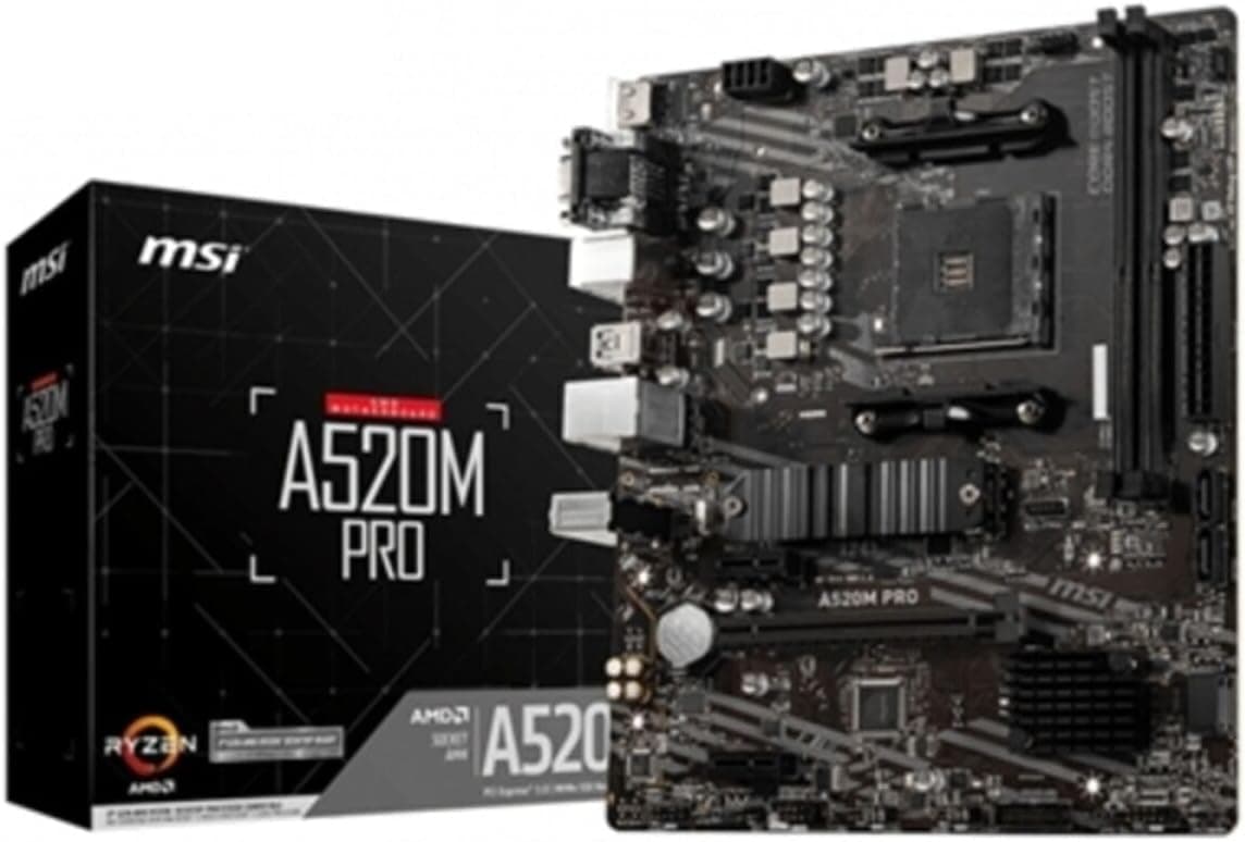مادربرد MSI با سوکت AM4 و حافظه DDR4 فرم mATX مدل A520M PRO مادربرد MSI با سوکت AM4 و حافظه DDR4 فرم mATX مدل A520M PRO