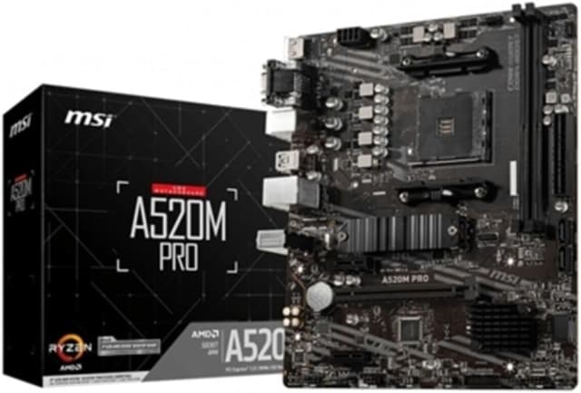 مادربرد MSI با سوکت AM4 و حافظه DDR4 فرم mATX مدل A520M PRO مادربرد MSI با سوکت AM4 و حافظه DDR4 فرم mATX مدل A520M PRO