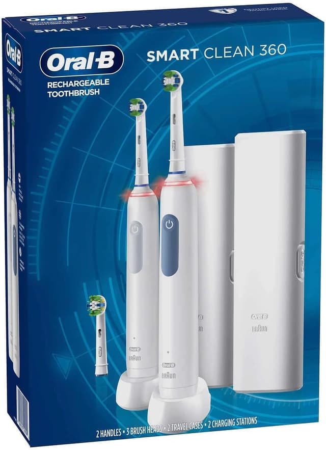 مسواک برقی شارژی Oral-B بسته 2 عددی مدل Smart Clean 360 مسواک برقی شارژی Oral-B بسته 2 عددی مدل Smart Clean 360