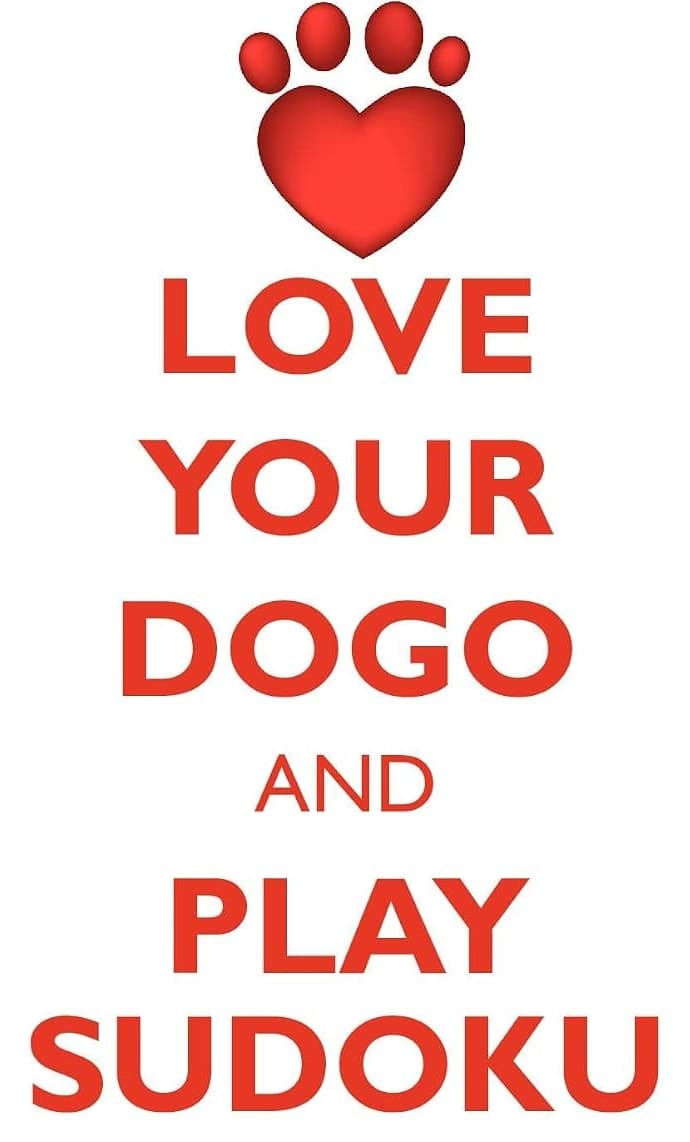 کتاب سودوکو Love Your Dogo با موضوع Dogo Argentino سطح 1 از 15 کتاب سودوکو Love Your Dogo با موضوع Dogo Argentino سطح 1 از 15