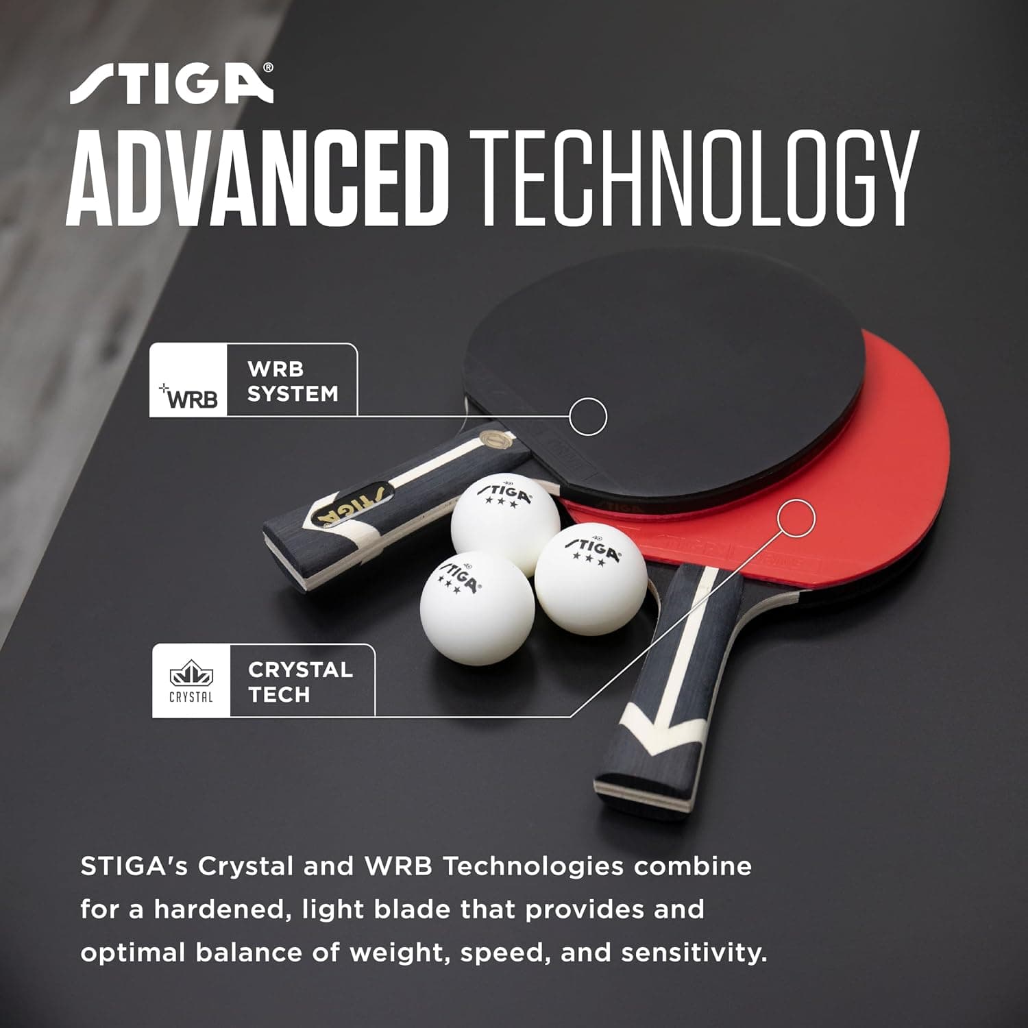 ست تنیس روی میز دونفره STIGA شامل 2 راکت تأییدشده ITTF، 3 توپ سفید 3‑Star و کیف حمل ست تنیس روی میز دونفره STIGA شامل 2 راکت تأییدشده ITTF، 3 توپ سفید 3‑Star و کیف حمل
