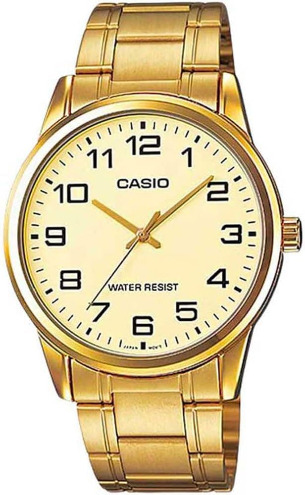 ساعت مچی مردانه Casio آنالوگ طلایی مدل MTP-V001G-9BUDF ساعت مچی مردانه Casio آنالوگ طلایی مدل MTP-V001G-9BUDF