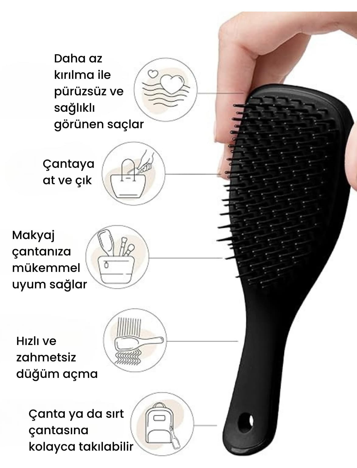شانه پسرانه Tangle Teezer مینی مشکی ضد الکتریسیته ساکن مدل The Ultimate Detangler شانه پسرانه Tangle Teezer مینی مشکی ضد الکتریسیته ساکن مدل The Ultimate Detangler
