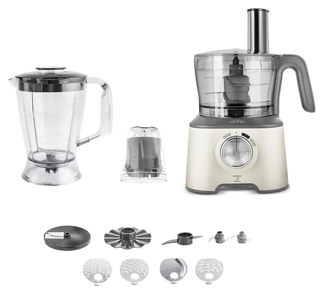 غذاساز آشپزخانه Karaca x Refika Mastermaid Power 10 in 1 کرم سوئیسی 2000w غذاساز آشپزخانه Karaca x Refika Mastermaid Power 10 in 1 کرم سوئیسی 2000w