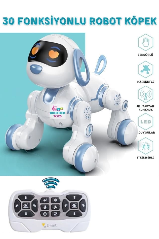 سگ اسباببازی رباتیک آموزشی تعاملی هوشمند کنترل از راه دور Brother Toys با ۳۰ عملکرد سگ اسباببازی رباتیک آموزشی تعاملی هوشمند کنترل از راه دور Brother Toys با ۳۰ عملکرد