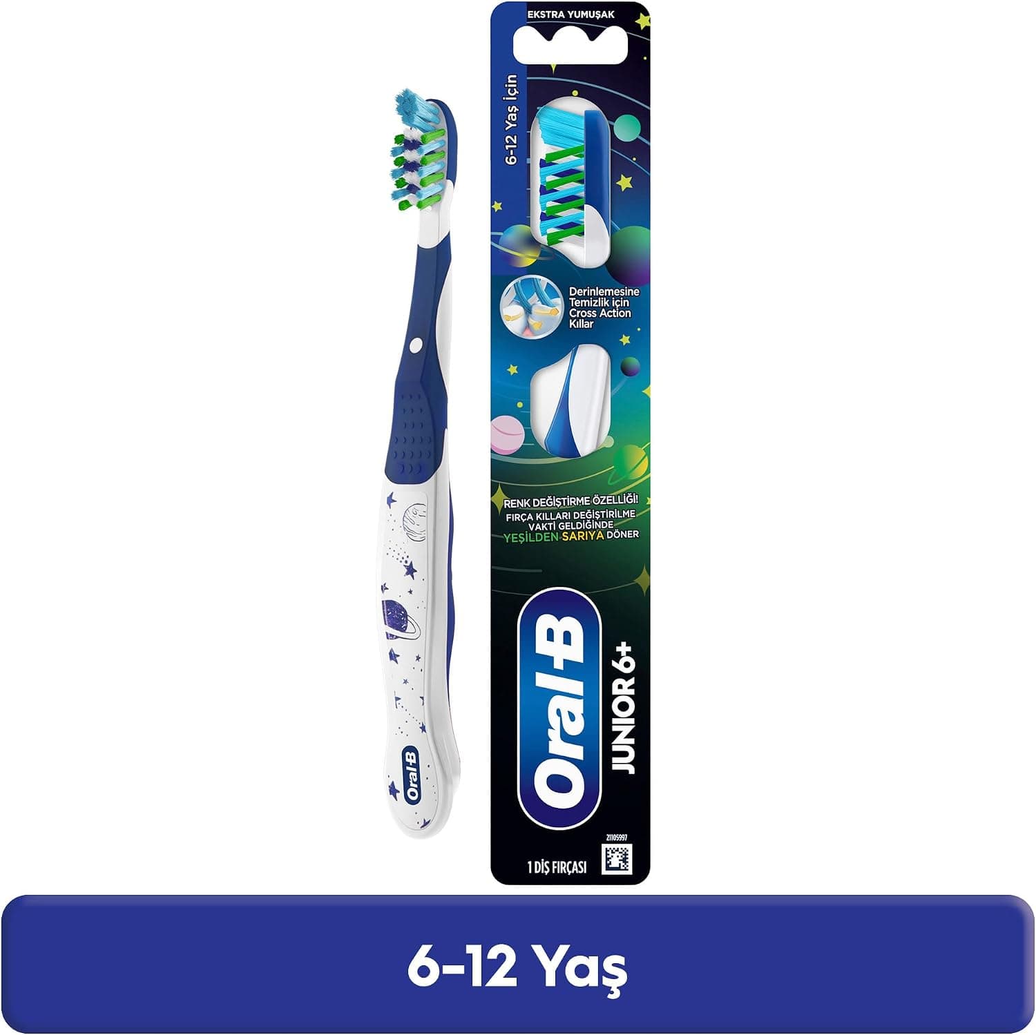 مسواک کودک Oral-B مناسب ۶ تا ۱۲ سال با برس فوقالعاده نرم مسواک کودک Oral-B مناسب ۶ تا ۱۲ سال با برس فوقالعاده نرم