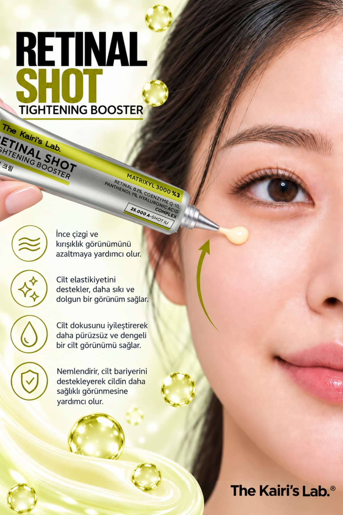 کرم ضدچروک The Kairi's Lab حاوی Retinal %0.1، Matrixyl 3000 %3 و اسید هیالورونیک 15 ml کرم ضدچروک The Kairi's Lab حاوی Retinal %0.1، Matrixyl 3000 %3 و اسید هیالورونیک 15 ml