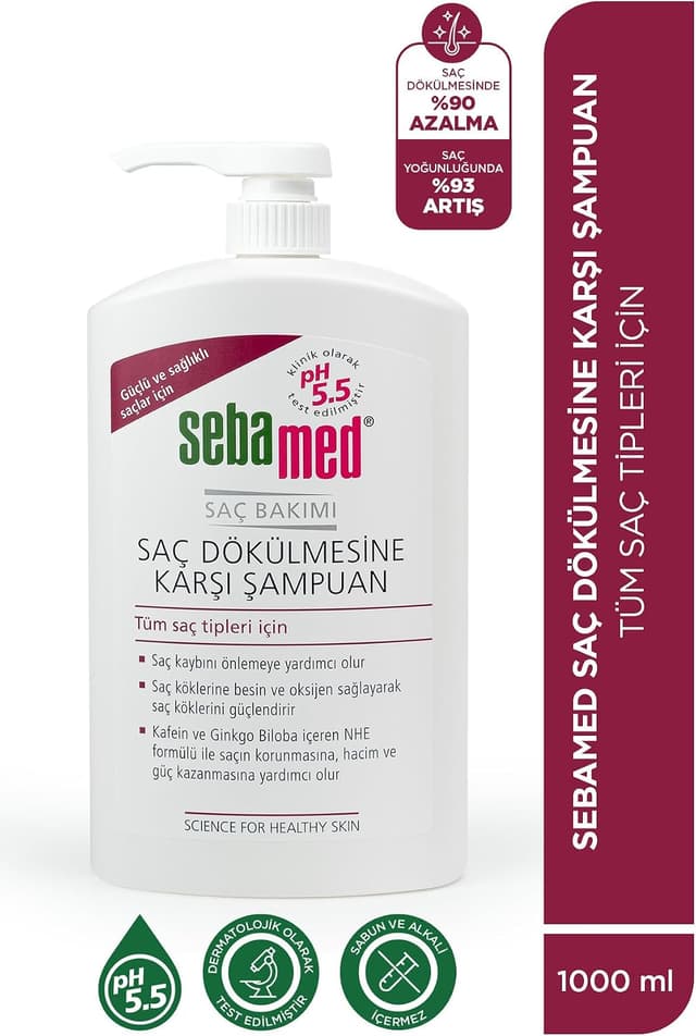 شامپو ضد ریزش مو Sebamed تقویتکننده حاوی کافئین و Ginkgo Biloba 1000 ml شامپو ضد ریزش مو Sebamed تقویتکننده حاوی کافئین و Ginkgo Biloba 1000 ml