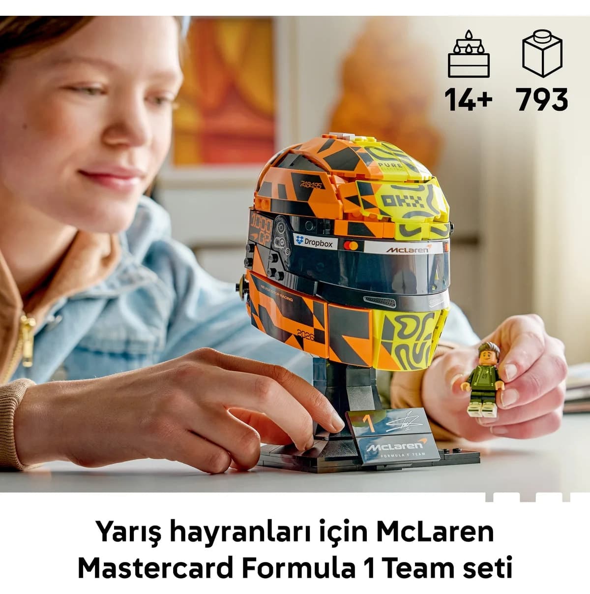 لگو Formula 1 McLaren Lando Norris کلاه ایمنی مدل 43023 لگو Formula 1 McLaren Lando Norris کلاه ایمنی مدل 43023