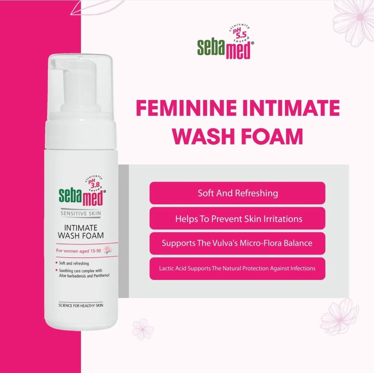 فوم شستوشوی ناحیه تناسلی Sebamed مدل 150 ml فوم شستوشوی ناحیه تناسلی Sebamed مدل 150 ml