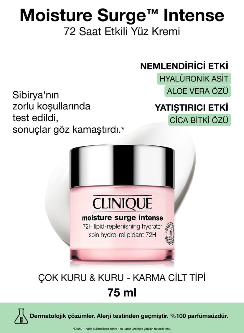کرم مرطوبکننده صورت Clinique Moisture Surge Intense با محافظت 72 ساعته 75 ml کرم مرطوبکننده صورت Clinique Moisture Surge Intense با محافظت 72 ساعته 75 ml