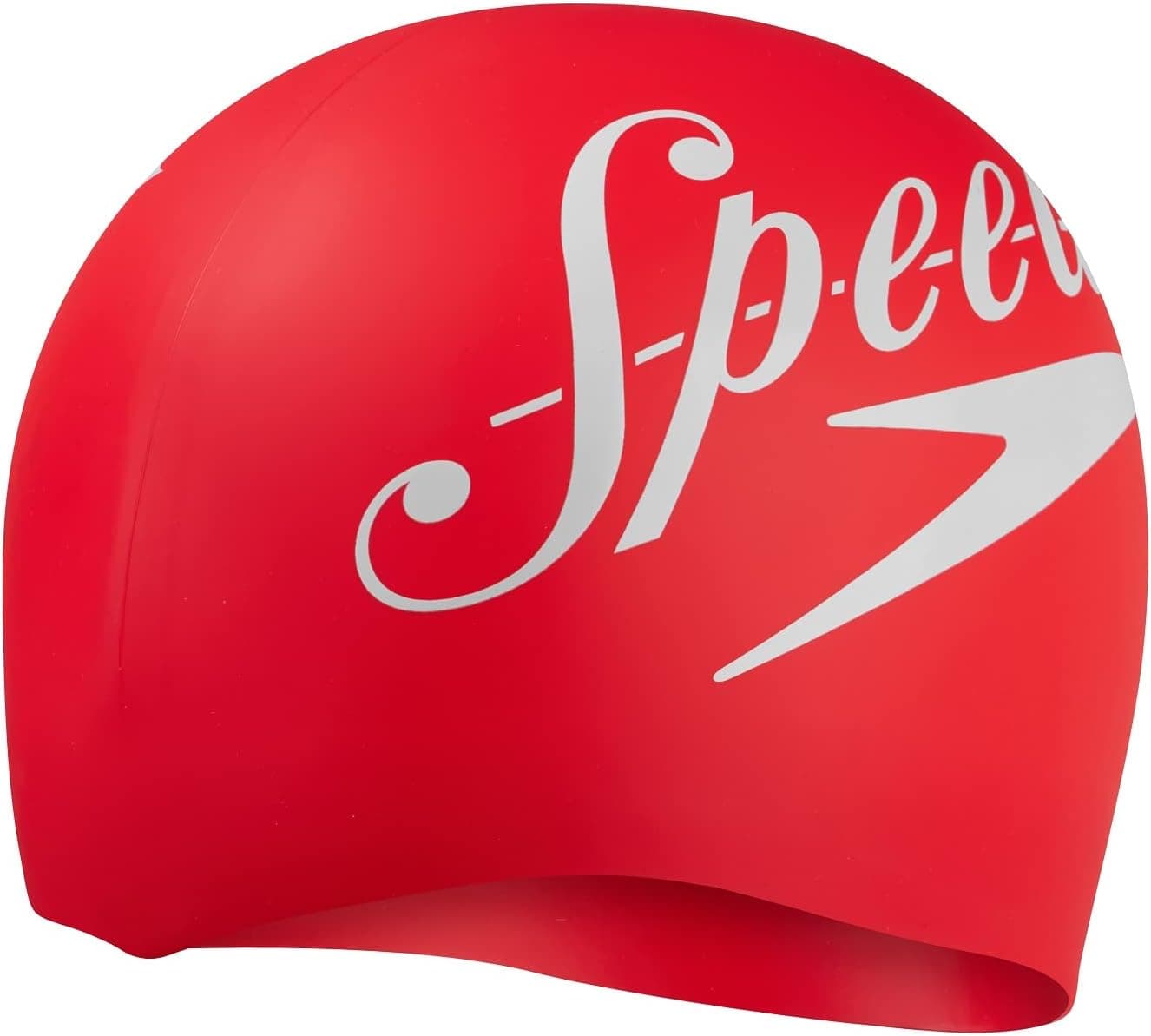 کلاه شنا یونیسکس Speedo سیلیکونی قرمز با طرح شعار چاپی کلاه شنا یونیسکس Speedo سیلیکونی قرمز با طرح شعار چاپی