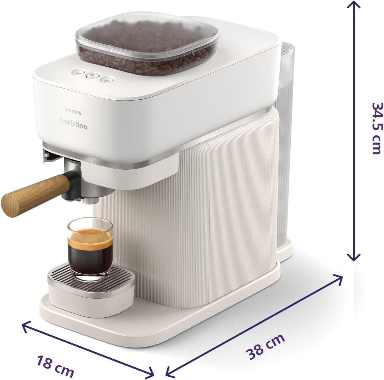 دستگاه قهوهساز PHILIPS با فشار 16 Bar، محفظه دانه قهوه 170g و مخزن آب 1.2L دستگاه قهوهساز PHILIPS با فشار 16 Bar، محفظه دانه قهوه 170g و مخزن آب 1.2L
