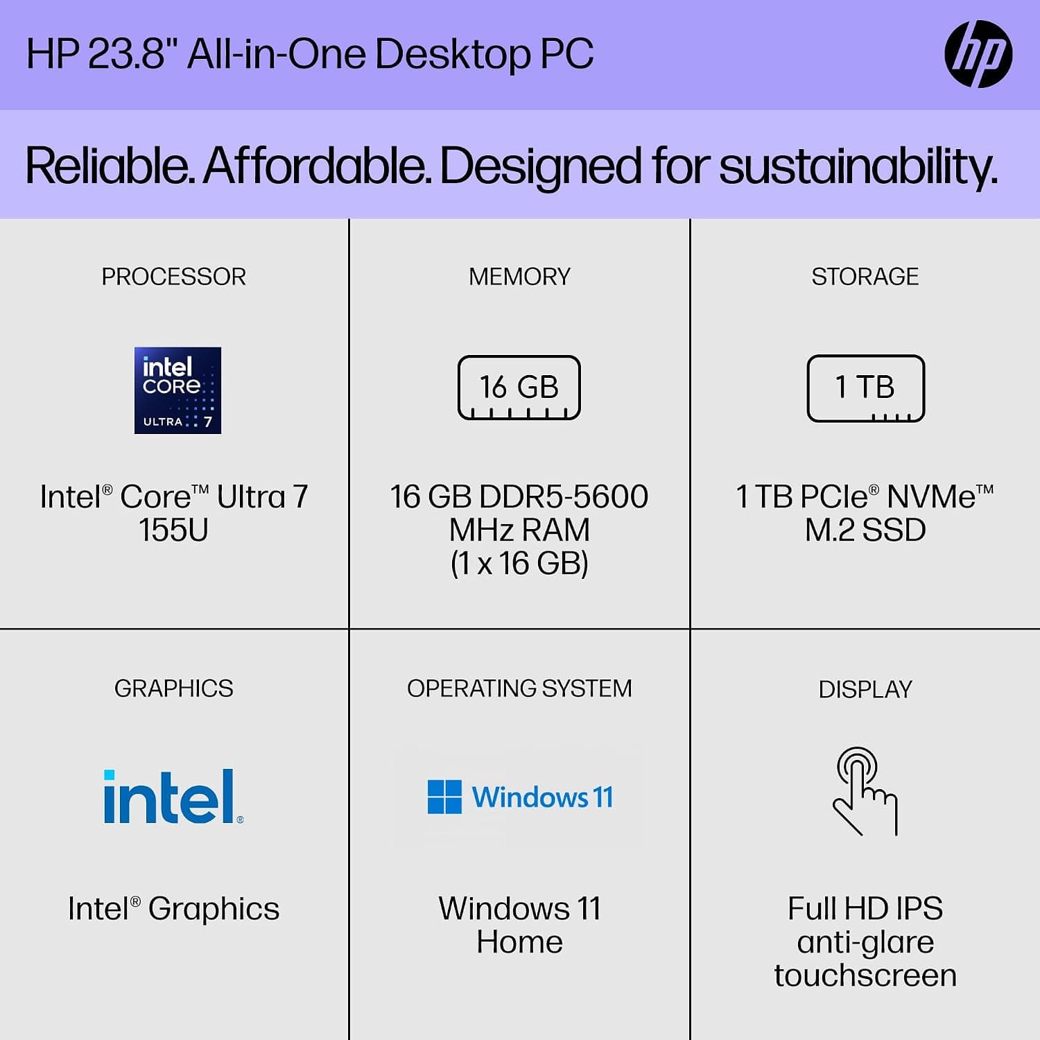 کامپیوتر همهکاره HP 24 inch پردازنده Intel Core Ultra 7 155U مدل 24-cr1080 کامپیوتر همهکاره HP 24 inch پردازنده Intel Core Ultra 7 155U مدل 24-cr1080