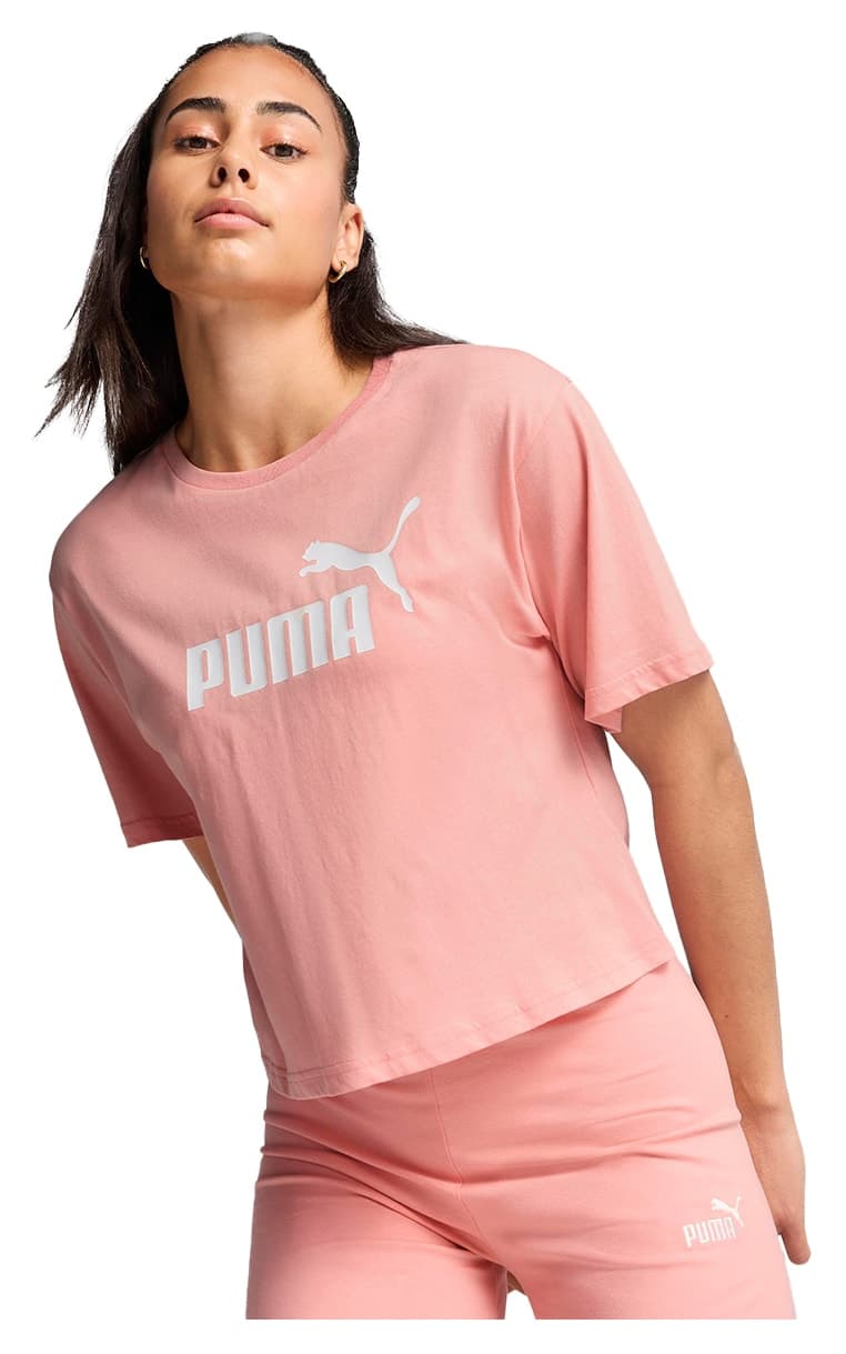 تیشرت زنانه Puma Essential Cropped No.1 صورتی روزمره مدل 68497218 تیشرت زنانه Puma Essential Cropped No.1 صورتی روزمره مدل 68497218