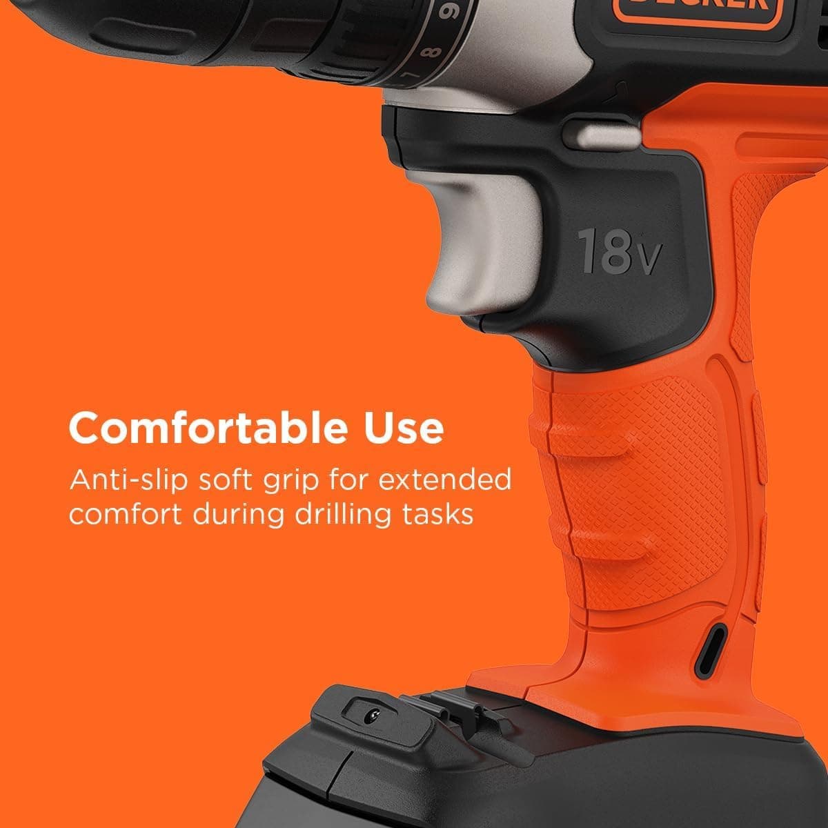 دریل پیچگوشتی شارژی BLACK+DECKER لیتیومیون 18V 1.5Ah نارنجی/مشکی مدل BCD001C1-GB با ضمانت 2 ساله دریل پیچگوشتی شارژی BLACK+DECKER لیتیومیون 18V 1.5Ah نارنجی/مشکی مدل BCD001C1-GB با ضمانت 2 ساله
