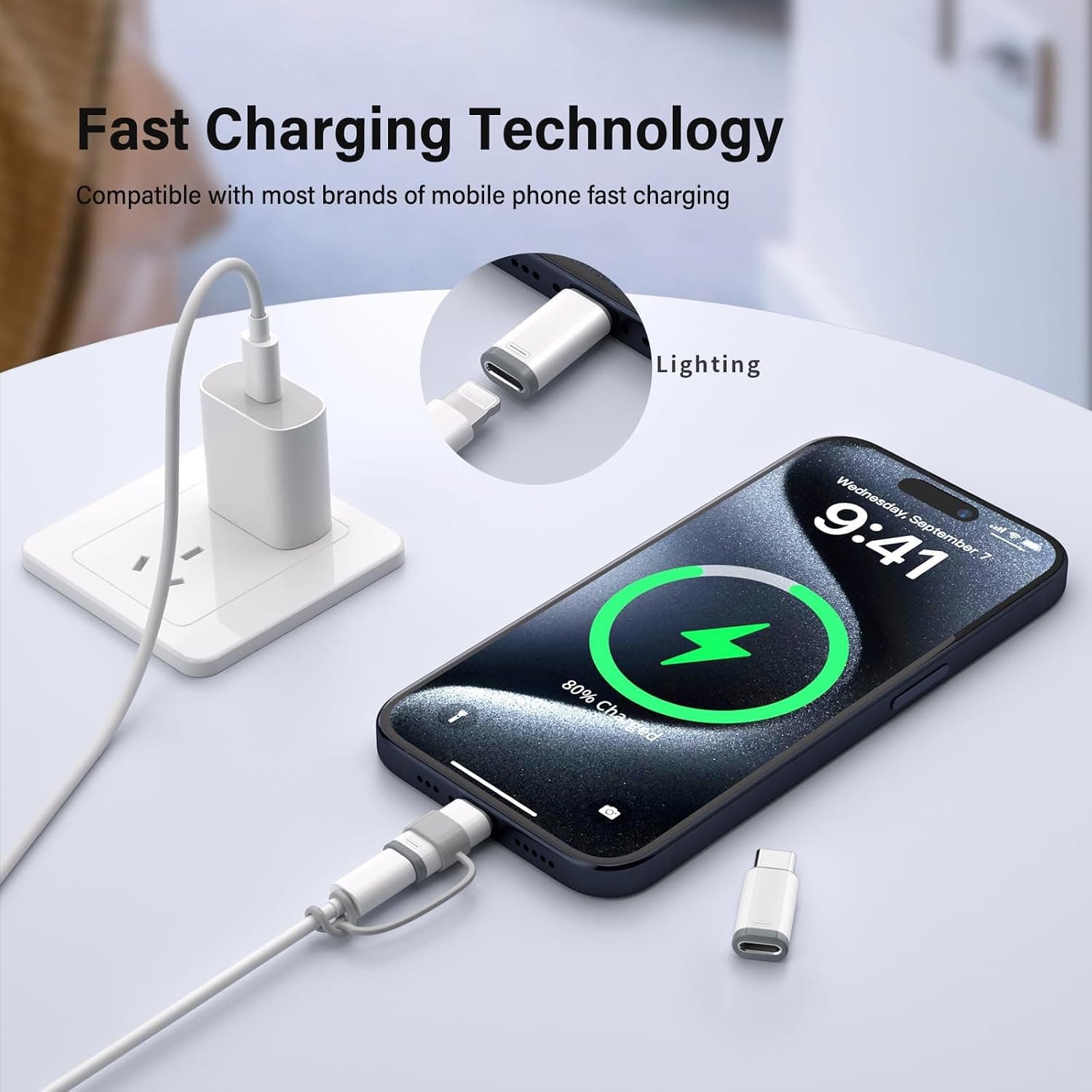 مبدل 2 عددی Lightning به USB C برای iPhone 15/16/16 Pro Max/Plus و Samsung S24 برند ZVGMOOE انتقال شارژ و داده مبدل 2 عددی Lightning به USB C برای iPhone 15/16/16 Pro Max/Plus و Samsung S24 برند ZVGMOOE انتقال شارژ و داده