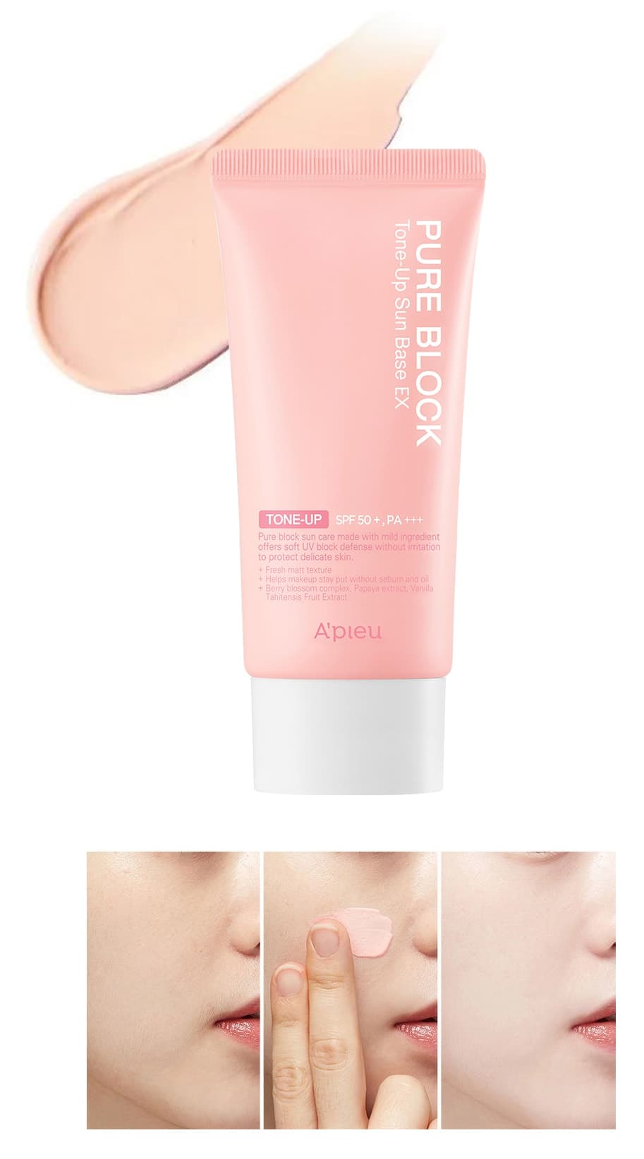 ضدآفتاب Missha A'PIEU Pure Block Tone-Up Sun Base EX SPF50+/PA+++ 50ml ضدآفتاب Missha A'PIEU Pure Block Tone-Up Sun Base EX SPF50+/PA+++ 50ml