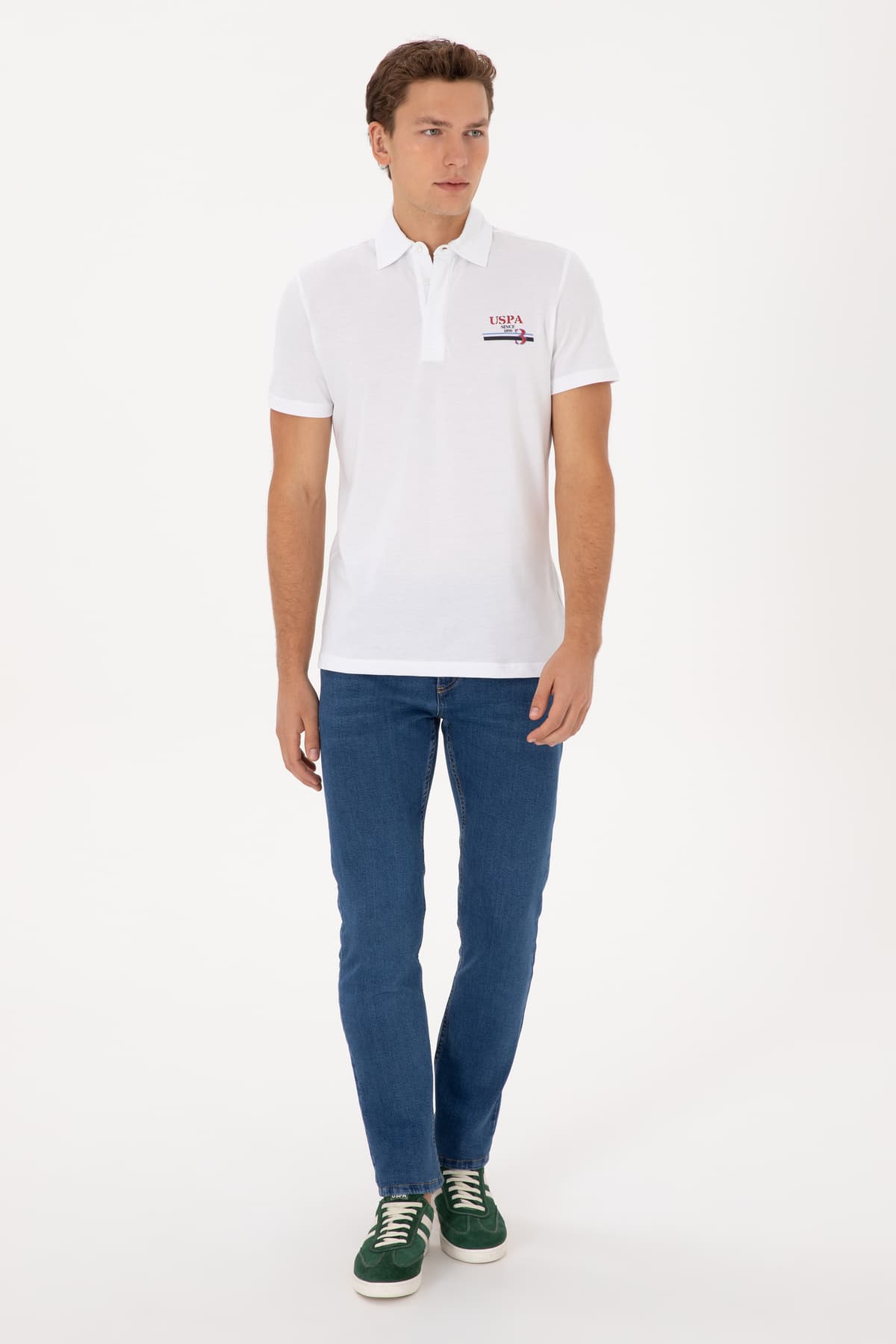 تیشرت مردانه U.S. Polo Assn. فیت معمولی یقه پولو سفید مدل 50324803-VR013 تیشرت مردانه U.S. Polo Assn. فیت معمولی یقه پولو سفید مدل 50324803-VR013