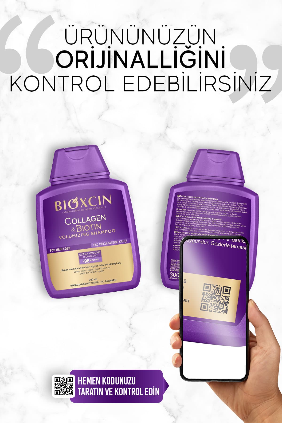 شامپو Bioxcin حجمدهنده حاوی کلاژن و بیوتین برای موهای نازک و کمپشت 3 X 300 ml شامپو Bioxcin حجمدهنده حاوی کلاژن و بیوتین برای موهای نازک و کمپشت 3 X 300 ml