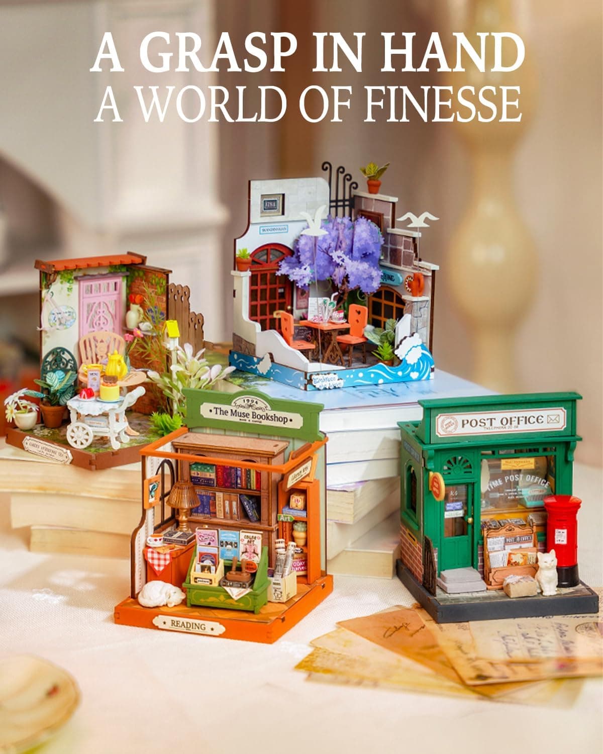 کیت ساخت ماکت مینیاتوری کتابفروشی Rolife مدل The Muse Bookshop کیت ساخت ماکت مینیاتوری کتابفروشی Rolife مدل The Muse Bookshop
