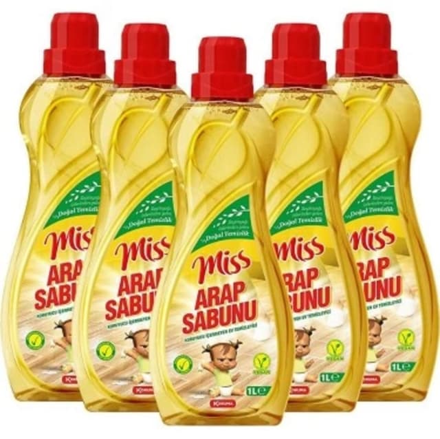 بسته اقتصادی صابون عربی Miss، 5 عددی 1000 ml بسته اقتصادی صابون عربی Miss، 5 عددی 1000 ml