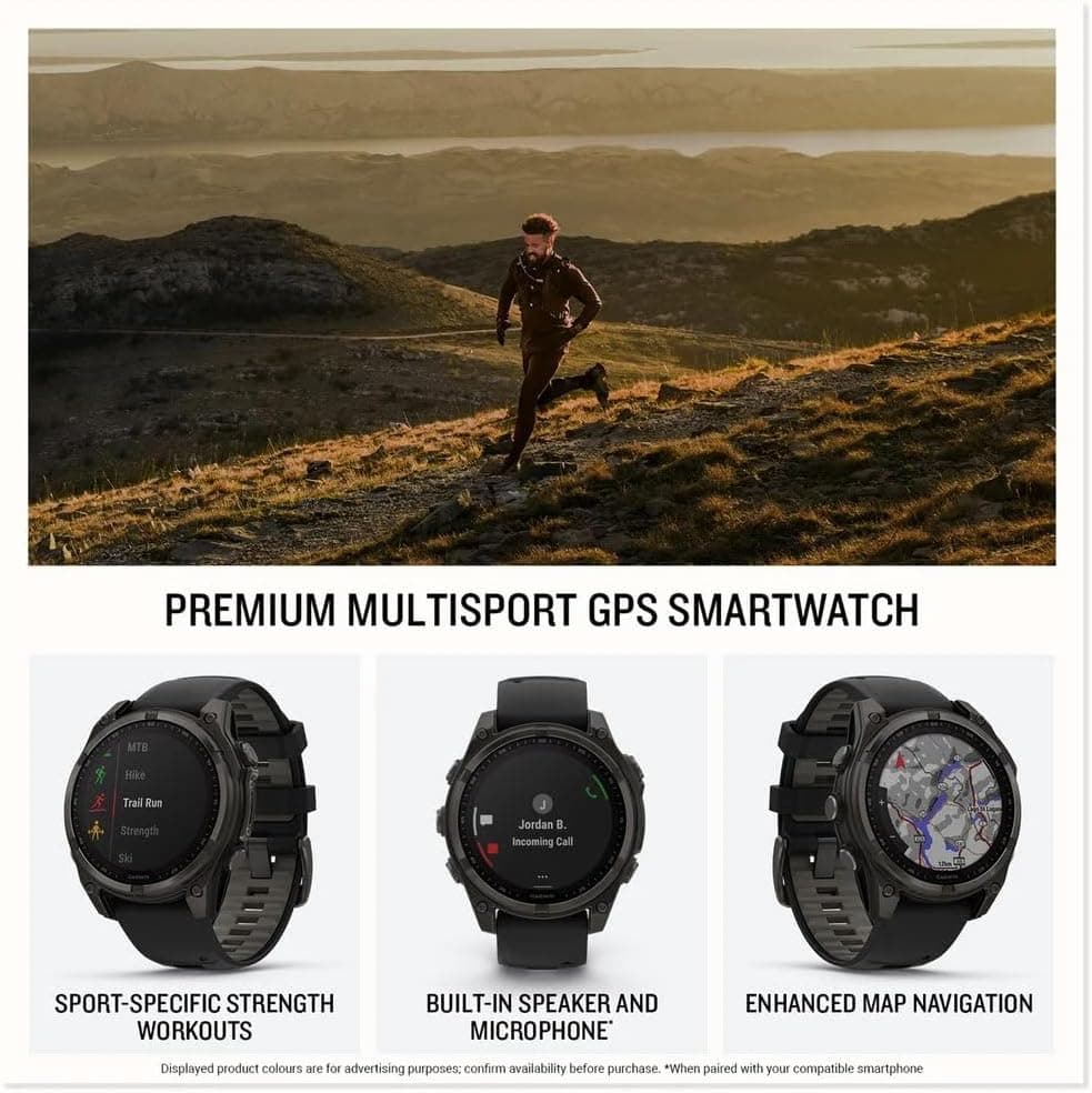 ساعت هوشمند Garmin 47mm AMOLED یاقوت کبود با بند تیتانیومی مشبک مدل Fenix 8 ساعت هوشمند Garmin 47mm AMOLED یاقوت کبود با بند تیتانیومی مشبک مدل Fenix 8