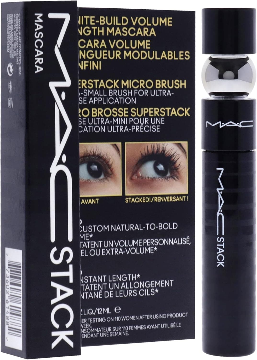 ریمل MAC Stack Mascara برس میکرو 0.40 Fl Oz شفاف مدل Superstack ریمل MAC Stack Mascara برس میکرو 0.40 Fl Oz شفاف مدل Superstack