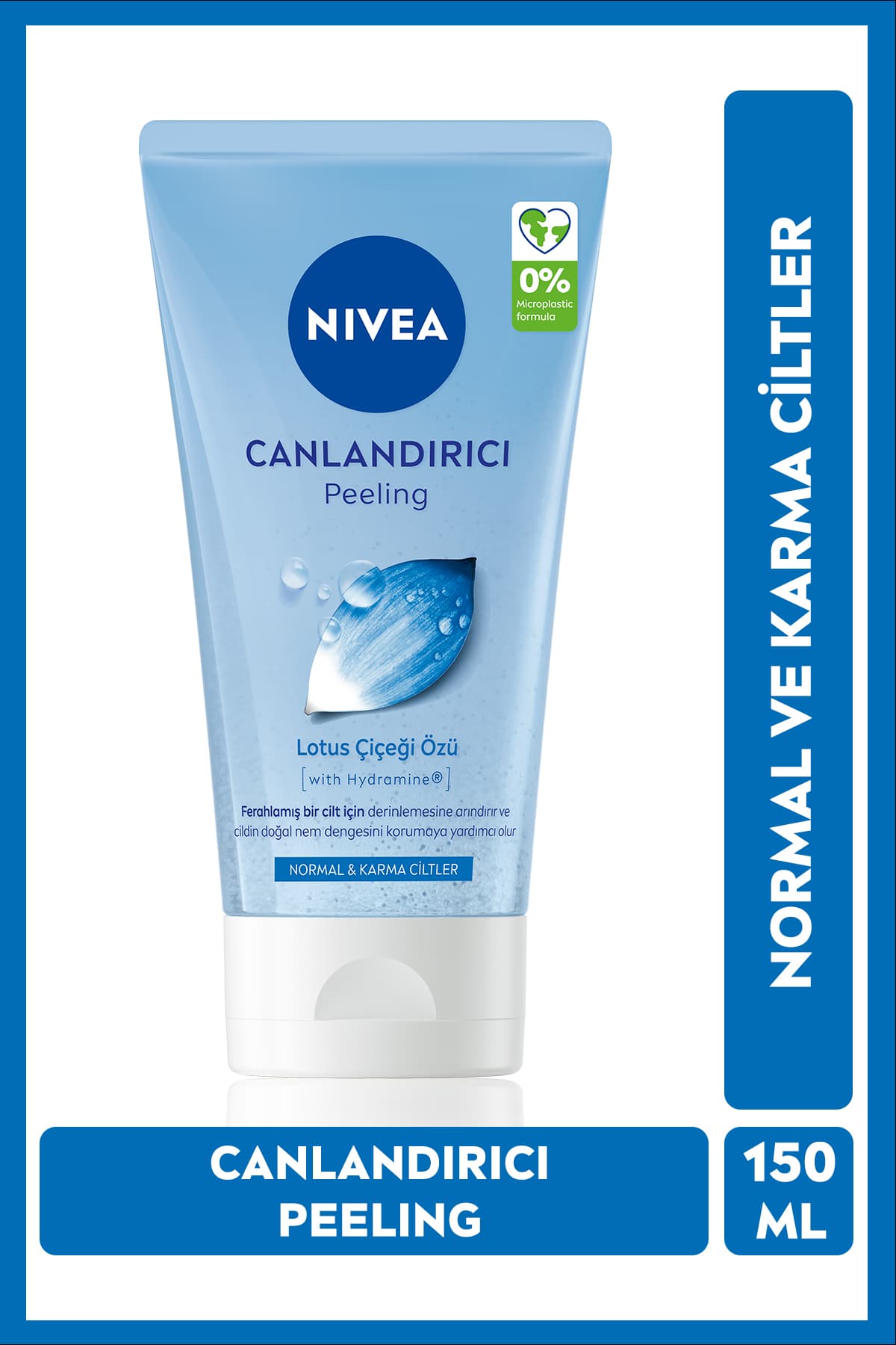 لایهبردار صورت مناسب پوست نرمال و مختلط NIVEA احیاکننده و مرطوبکننده با گل نیلوفر آبی و ویتامین E، 150 ml لایهبردار صورت مناسب پوست نرمال و مختلط NIVEA احیاکننده و مرطوبکننده با گل نیلوفر آبی و ویتامین E، 150 ml