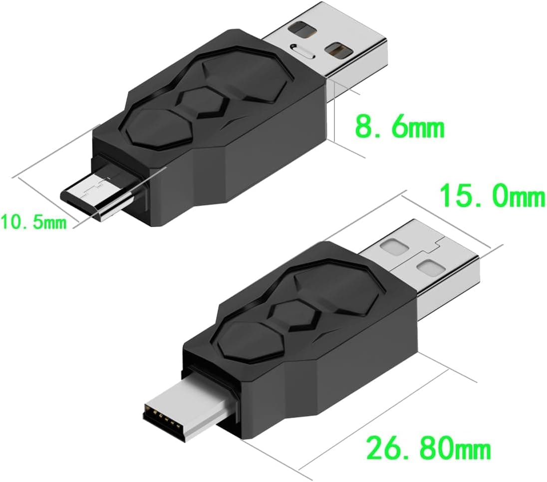 مجموعه آداپتور USB 2.0 ZJKJHJY نر و ماده USB/Tip C/Mikro/Mini، ۱۲ عدد مجموعه آداپتور USB 2.0 ZJKJHJY نر و ماده USB/Tip C/Mikro/Mini، ۱۲ عدد