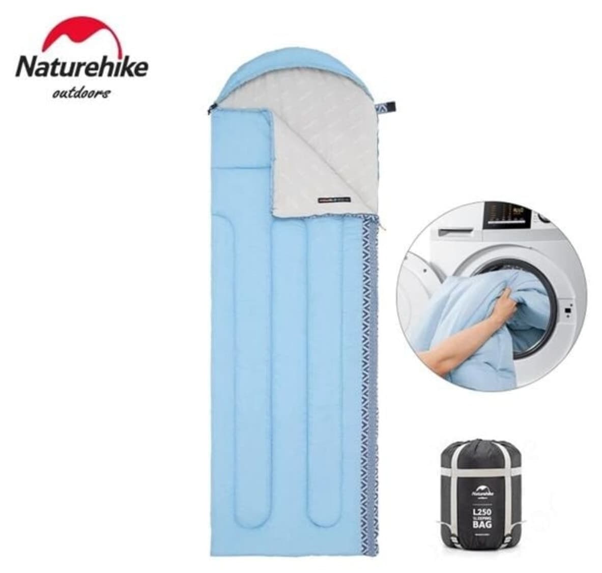 کیسه خواب Naturehike -10 درجه آبی مدل L250 کیسه خواب Naturehike -10 درجه آبی مدل L250