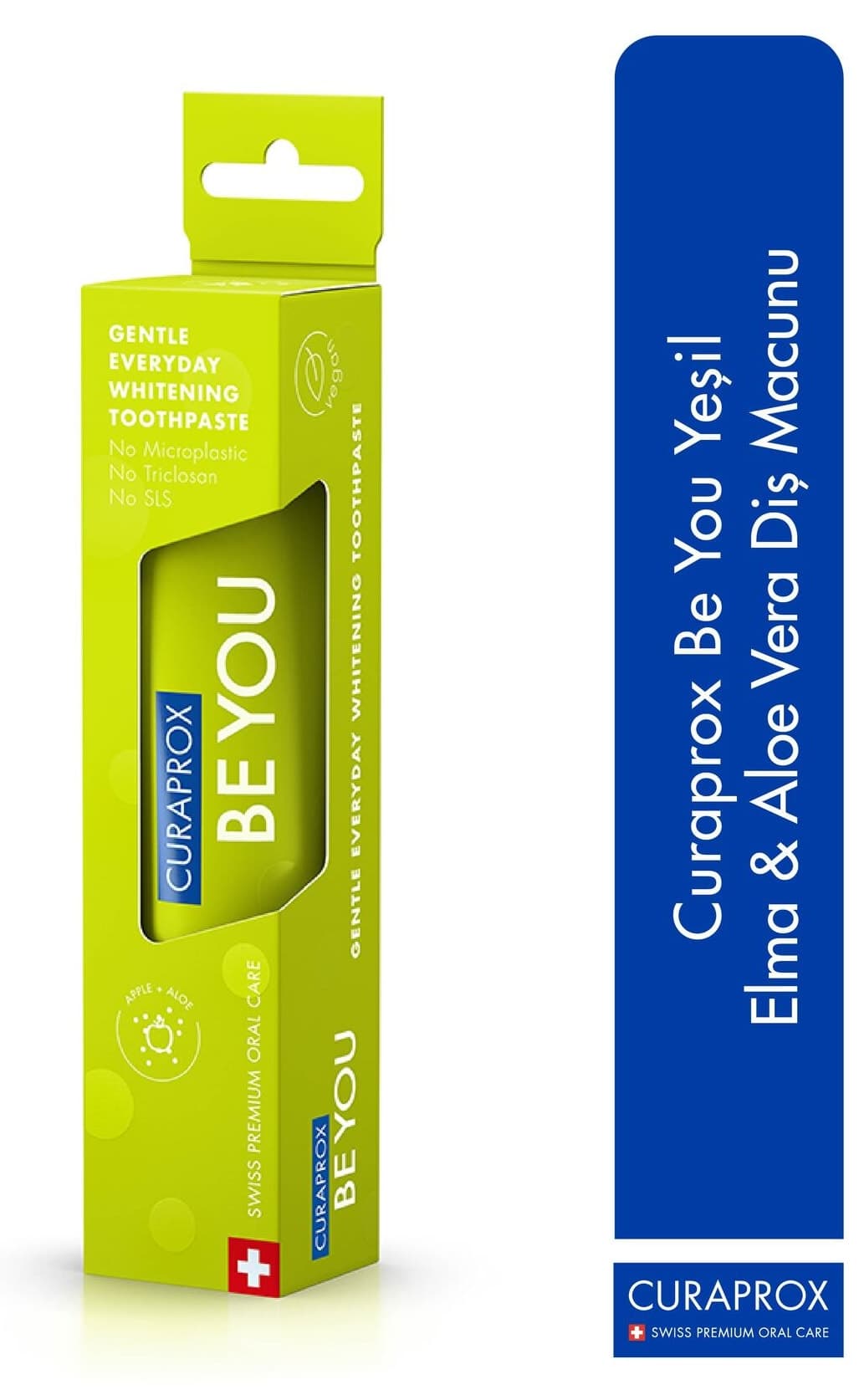 خمیر دندان Curaprox Be You سبز با طعم سیب و آلوئه ورا 60ml خمیر دندان Curaprox Be You سبز با طعم سیب و آلوئه ورا 60ml