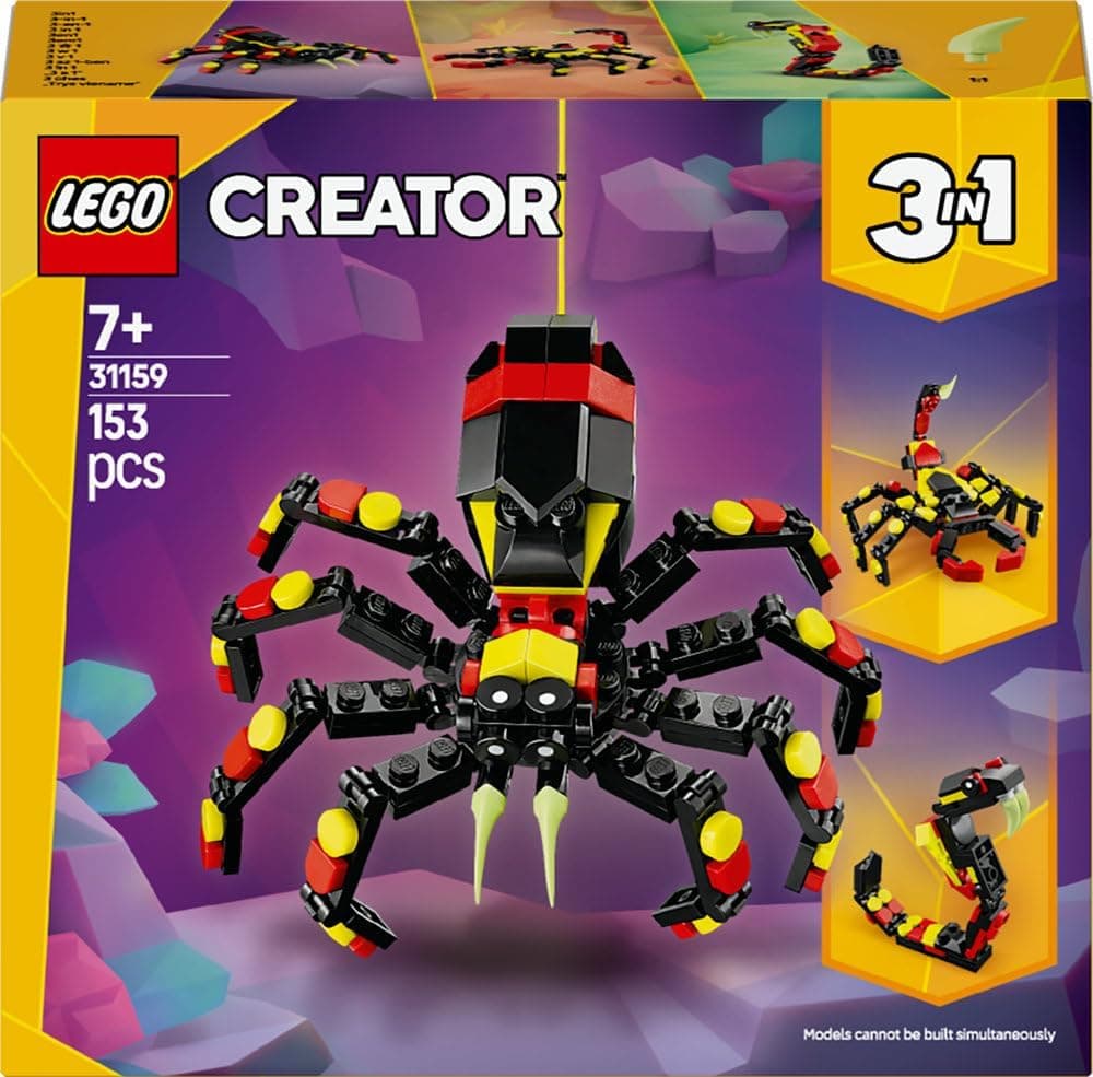 لگو Creator 3in1 حیوانات وحشی Surprising Spider مدل 31159 لگو Creator 3in1 حیوانات وحشی Surprising Spider مدل 31159