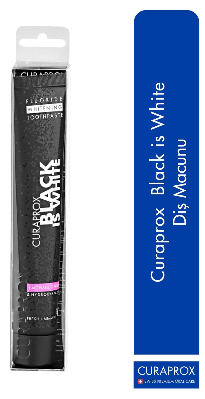 خمیر دندان Curaprox مدل Black is White 90ml خمیر دندان Curaprox مدل Black is White 90ml