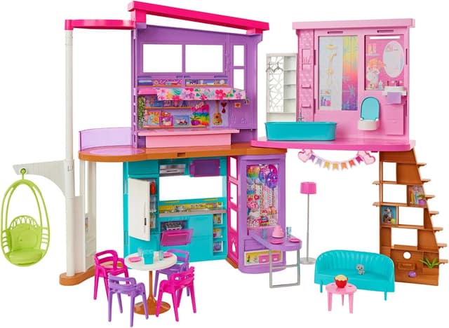 ست خانه بازی Barbie با بیش از 30 قطعه برای کودکان 3 سال به بالا ست خانه بازی Barbie با بیش از 30 قطعه برای کودکان 3 سال به بالا