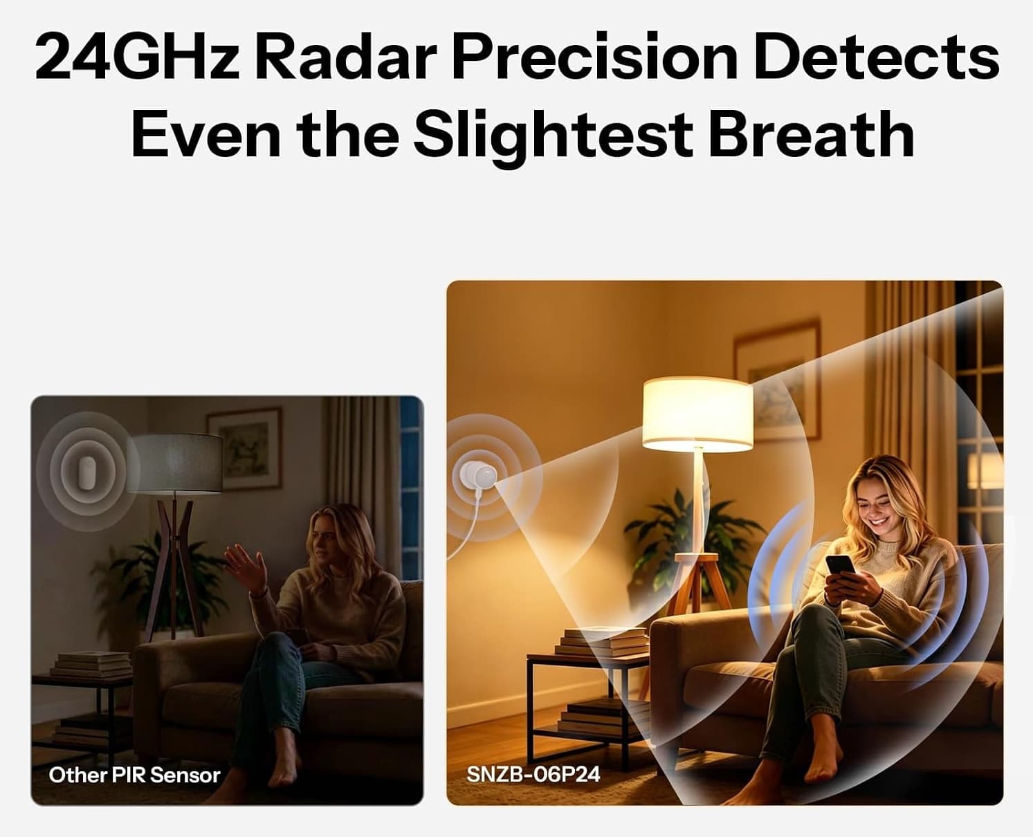 سنسور تشخیص حضور SONOFF با Zigbee و فرکانس 24GHz مدل SNZB-06P24 سنسور تشخیص حضور SONOFF با Zigbee و فرکانس 24GHz مدل SNZB-06P24