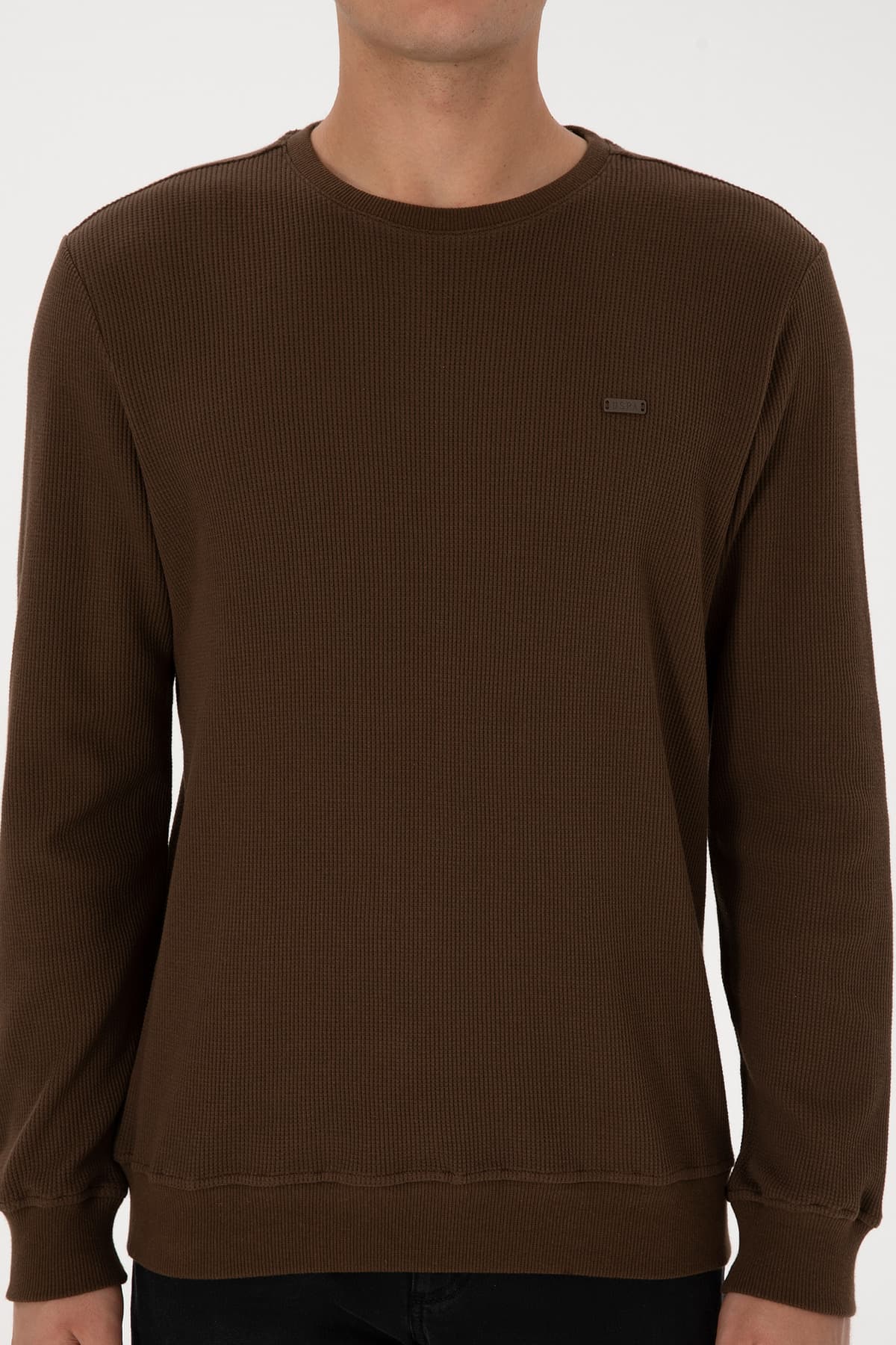 اسوئیشرت مردانه U.S. Polo Assn. فیت معمولی یقه گرد قهوهای مدل 50316390-VR029 اسوئیشرت مردانه U.S. Polo Assn. فیت معمولی یقه گرد قهوهای مدل 50316390-VR029