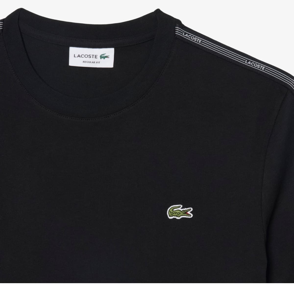 تیشرت مردانه Lacoste یقه گرد مشکی فیت معمولی تیشرت مردانه Lacoste یقه گرد مشکی فیت معمولی