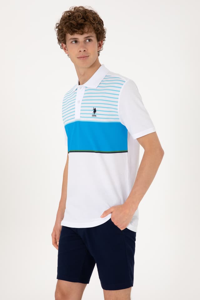 تیشرت یقهدار مردانه U.S. Polo Assn. فیت معمولی فیروزهای مدل 50306861-VR093 تیشرت یقهدار مردانه U.S. Polo Assn. فیت معمولی فیروزهای مدل 50306861-VR093